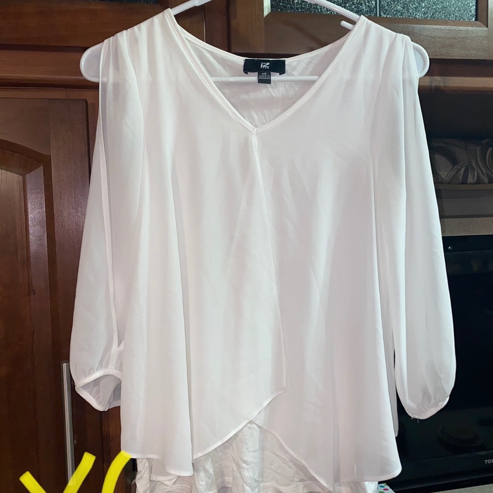 White flowy business shirt!